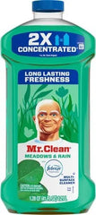 Mr. Clean All Purpose Cleaner, Floor Cleaner for Mopping Home, Bathroom, & Kitchen, Cleaning Liquid for Mop & Bucket, Cleaning Supplies, Multi-Surface Dilutable, Meadows & Rain, 41oz (Pack of 2)