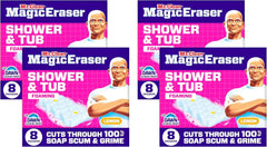 Mr. Clean Magic Eraser Sponge, Bathroom, Shower, Tub Cleaner, Soap Scum Remover, Bathroom Cleaning Supplies, Dawn Cleaning Power with Lemon Scent, Shower & Tub, 8 Count (Pack of 4)