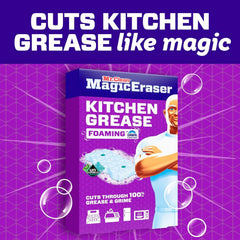 Mr. Clean Magic Eraser Foaming Sponge, Kitchen Grease Eraser, Dawn Cleaning Power, Oven Cleaner, Unstopables Fresh, 6ct